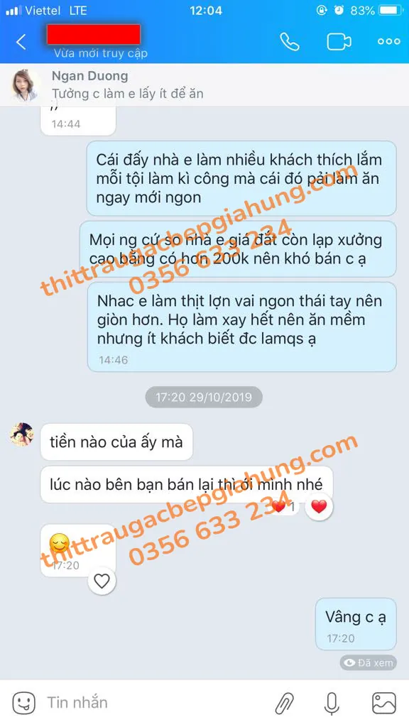 Khách hàng phản hồi sau khi mua hàng Gia Hưng