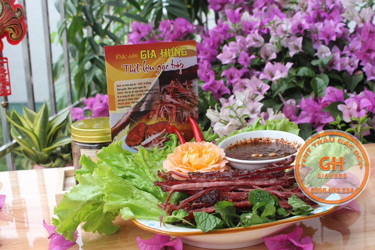 Thịt lợn gác bếp Gia Hưng thành phẩm