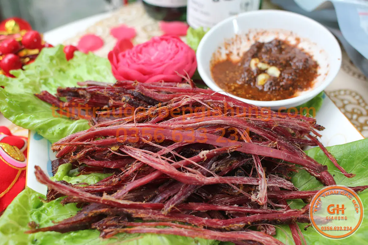 Thịt trâu gác bếp thành phẩm